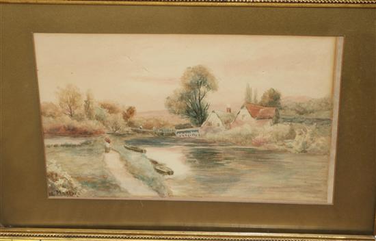 Various 19th and 20th century watercolours and prints, and an 18th century Theatre Royal Covent Garden bill